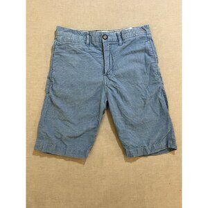 Hiroshi Kato Shorts Mens 28 Blue Chino USA Flat Front Pocketed‎ Zip Adult.